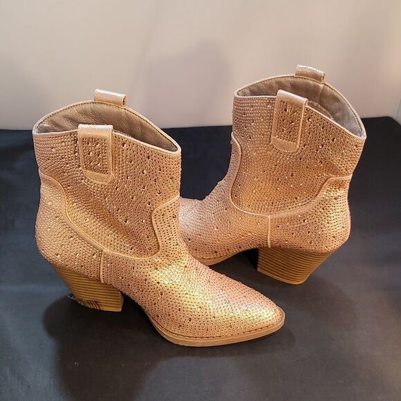 BRAND NEW FOREVER RIVER RHINESTONE WESTERN BOOTIES - Picture 8 of 13